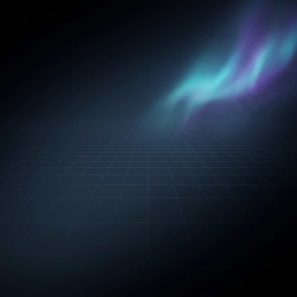 Futuristic and abstract central glowing sphere indicating digital workspace and testing
